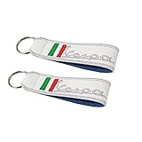 Inox ring Vespa doppelseitiger Schlüsselband Weiss (1 Stück)