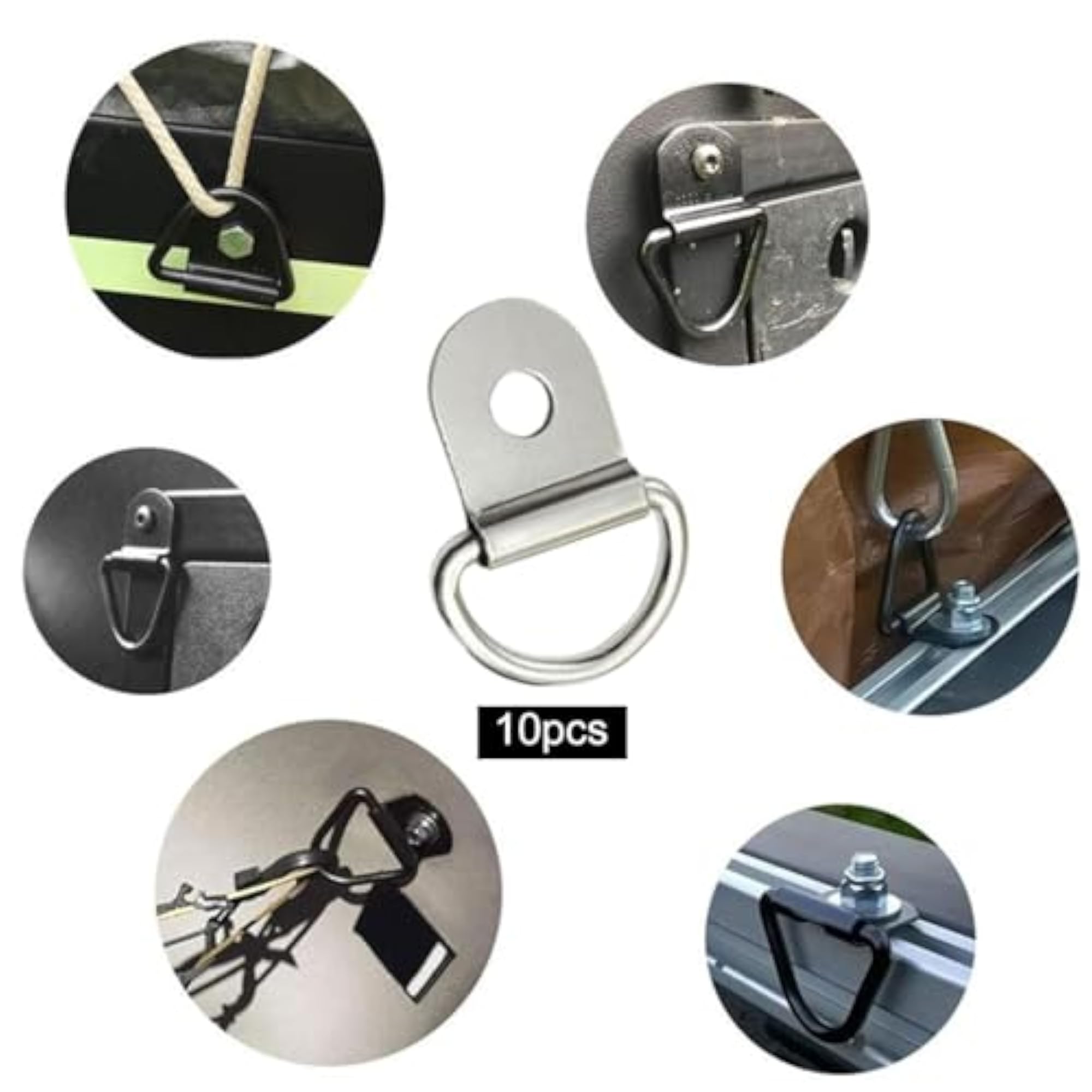 10pc D Rings for Trailers and Yachts