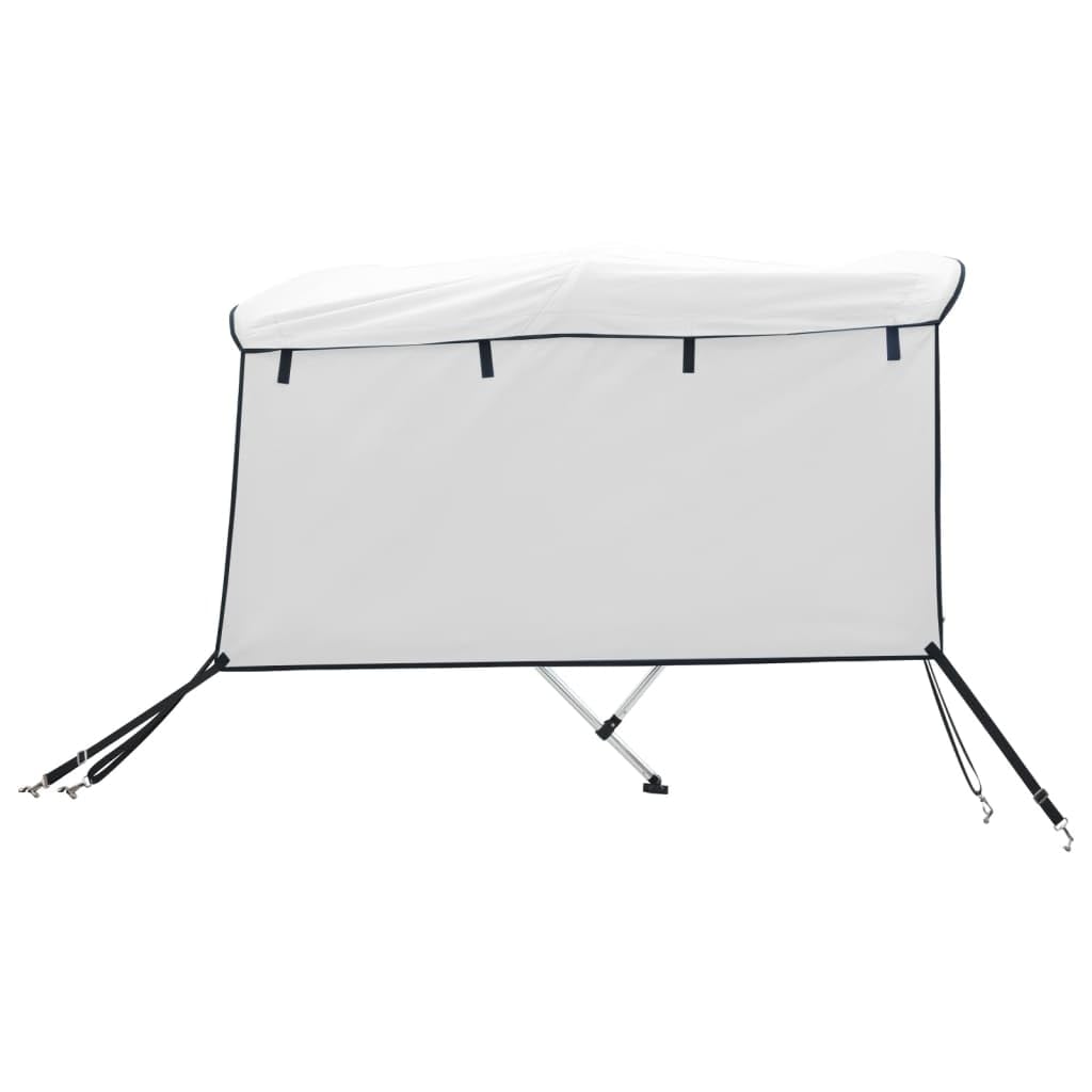 vidaXL Toit Bimini à 3 arceaux parois latérales 183x(185-198) x137 cm