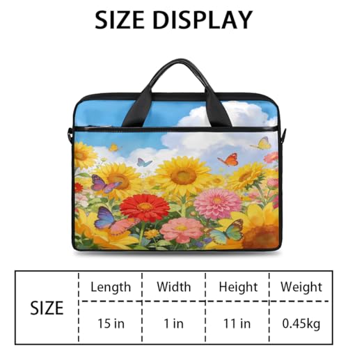 Bolsa para laptop con diseño floral 15 pulgadas miniatura 2