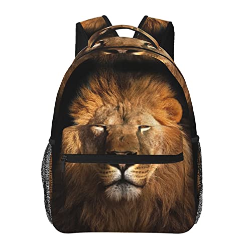 Sac à dos léger avec compartiment ordinateur imprimé lion africain