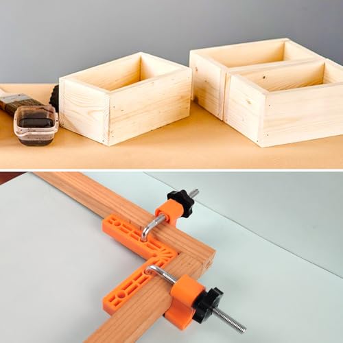Image of 90 Degree Clamp,Positioning Squares, 3 inch 4 inch 2.3 inch Right Angle Clamp with 12 Clamping Squares,Corner Clamps Woodworking Tool for Pictures Frames, Cabinets, Boxes