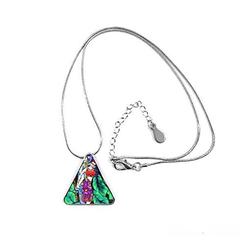 Collier arbre peinture triangle idéal pour un style bohème chic