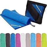Mach1 Toalla deportiva de microfibra de 70 x 140 cm, color azul oscuro, compacta y de secado rápido, toallas de microfibra, toalla de deporte, toalla de viaje, toalla de playa