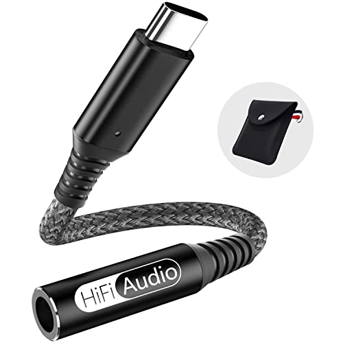 Adaptador USB C a Conector de 3,5 mm, Adaptador USB Tipo C Conector de Conector de 3,5 mm, Compatible con Samsung S22 S21 S20 A53 A33 iPad Air 2022 iPad Pro Google Pixel 6a 6 Pro 6 Cover