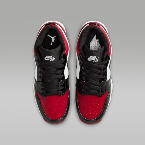 Jordan 1 Low Little/Big Kids' Cleats (HF6885-601, Gym Red/White/Black)4