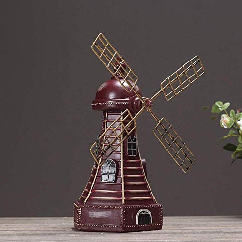 Gfdj Resin Windmill Ornaments Home Decor Holland Windmill Arts Crafts Creative Desktop Decor Handcrafted Dutch Windmill-A 27X13X33Cm(11X5X13Inch)-E_27X13X33Cm(11X5X13Inch)-B_27X13X33Cm(11X5X13Inch) #TOP15