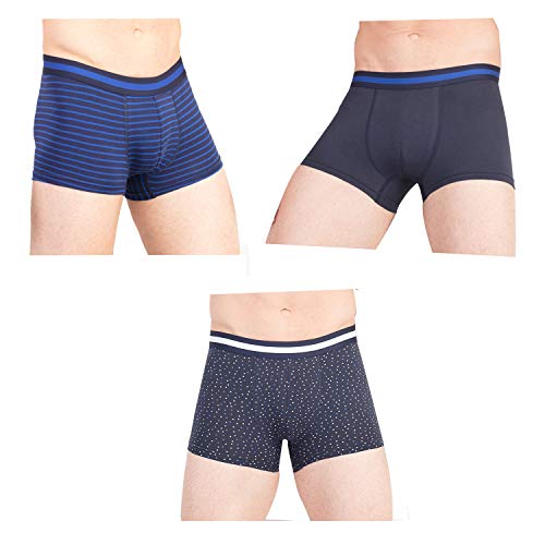Image of Men 95% Cotton, 5% Spandex Boxers (Pack of 3)