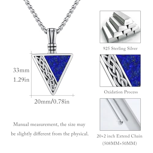 Collier pour fils en argent 925 avec pendentif viking pour un cadeau de Noël
