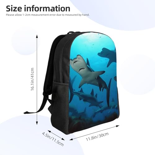 Hammerhead Sharks Travel Backpack for Women Men Large Laptop Bag 16.1Inch College Bag Casual Daypack4