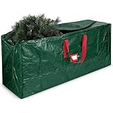 MATÉRIAU ROBUSTE ET DE QUALITÉ SUPÉRIEURE - Tissu PE imperméable avec revêtement indéchirable, anti-poussière et imperméable. Il peut protéger les sapins de Noël et les ampoules contre les dommages, la poussière, l'humidité et les parasites.