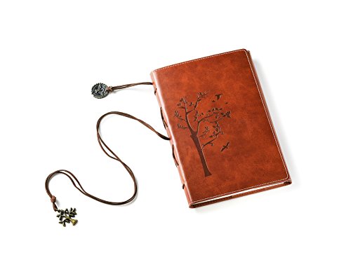 VEGAN LEATHER JOURNAL Refillable Writing Diary-Vintage String Bound Notepad for Men&Women,Lined Paper Notebook,Best Gift for Writers,Teachers,Travellers