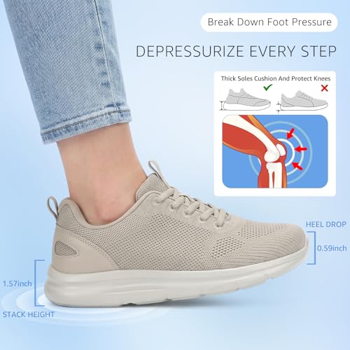 Image of STQ Wide Toe Box Walking Shoes Women Orthopedic Swollen Feet Diabetic Tennis Running Sneakers for Plantar Fasciitis Arch Support Bunions