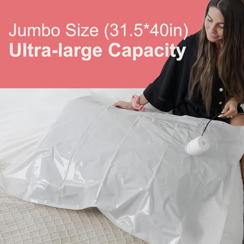 Jumbo Vacuum Bags with Electric Pump for Bedding & Blankets