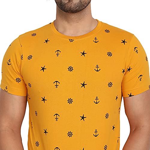 Image of JUGULAR Men's Regular Fit Cotton Printed Combo T-Shirt (Pack of 2)