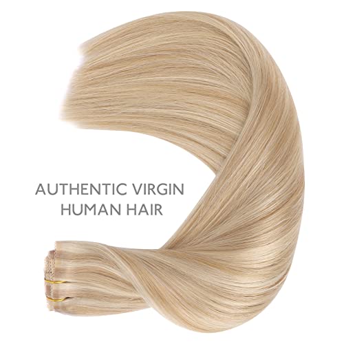 Image of WENNALIFE Invisible Edge Seamless Clip in Hair Extensions Real Human Hair | 14'' 130g 9pcs Chocolate Brown. Ultra-Thin PU Weft, Easy, Comfortable Clip in Luxury Remy Hair Extensions