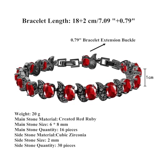 Image of LMXXVJ Fashion Tennis Bracelet Created Emerald White Gold Plated Charm Bracelet Gifts Jewelry for Women
