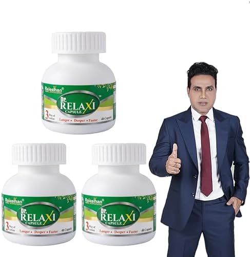 Dr Relaxi Capsule | Ayurvedic Pain Relief Capsule for Back Pain, Knee, Joint & Muscle Stifness | | 100% Safe & Natural Knee Relief Products | No Side Effects (Pack 3)