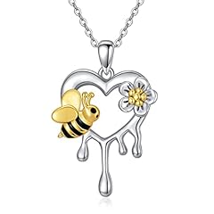 Bee heart necklace