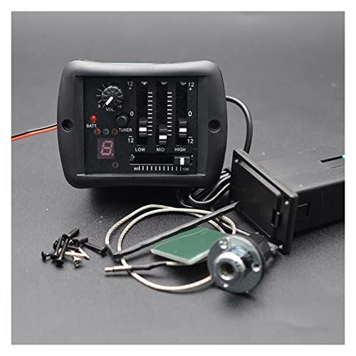 5 unidades de ecualizador preamplificador para guitarra acústica con afinador, 4 bandas (color: 5 unidades)