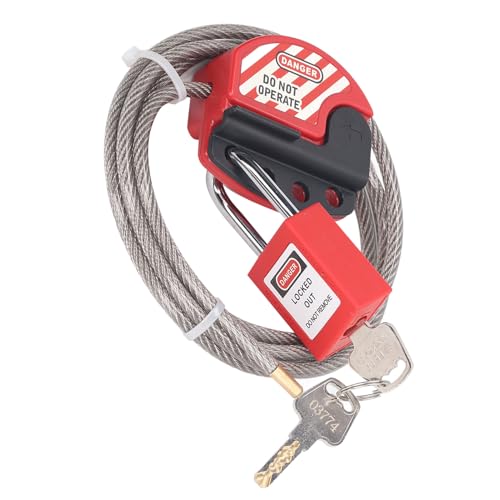 Candado de seguridad industrial con cable de acero inoxidable ajustable 2