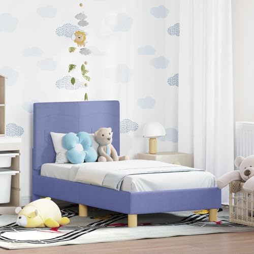 Genérico Estructura de Cama para niños pequeños con cabecera Azul Jeans,Mobiliario,Camas y Accesorios,Camas y somieres,Azul,42010983