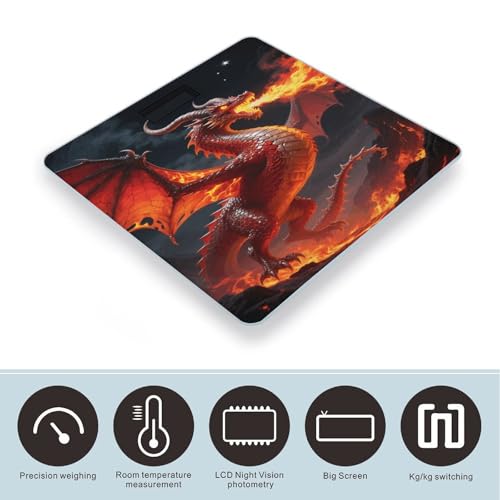 Báscula Digital de Baño Fire Dragon con Pantalla LCD miniatura 3