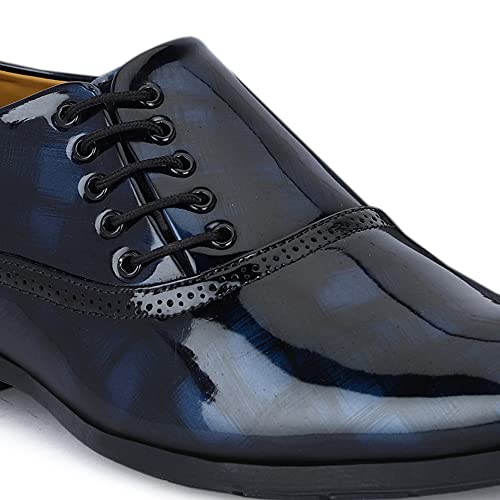Image of GAUTAMFIT Men's Formal Classic Derby Lace-Up Formal Shoes for Office, Party,Wedding | Dress Shoes | Extra Cushioning Insole | Lightweight & Comfortable Stylish Shoes