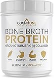Bone Broth Protein Powder with Organic Turmeric & Collagen Peptides - Grass Fed Beef Bone Broth Coll