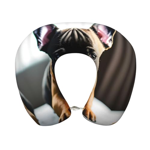 Almohada de viaje de espuma viscoelástica negra miniatura 1
