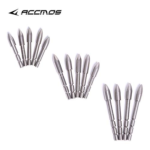 ACCMOS 24個80 grain ステンレス鋼弾丸ポイントヒント, にと