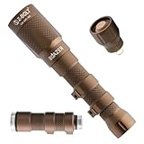 Z-BOLT 18650, FDE - Blazer LED 18650 Tactical Light - Dual Fuel!! 200 Meter Extreme Beam Throws & 35° Flood, Superior Mid-Range Illumination (Dual Fuel, Also 2 pc CR123A)