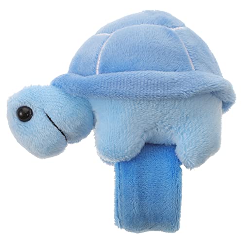 HOLIDYOYO Animals Slap Bracelet Turtle Snap Bands Plush Slap Wristband Stuffed Animal Slap Plush Hug Slap Wristband for Party Favors Supplies Sky-Blue