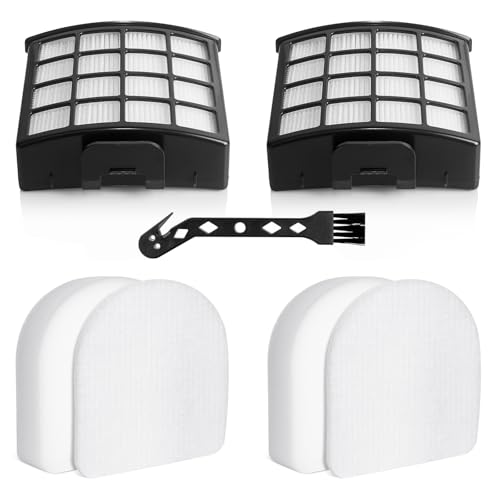 Image of HOUSEMAX AZ3901 Filter Replacement for Shark PowerDetect DuoClean Vacuum | Compatible with Shark AZ3901, UV3900, UV3900CCO PowerDetect DuoClean Upright Vacuum, 2 HEPA Filters, 2 Foam & Felt Filters