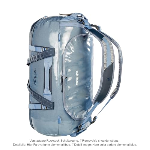 Image of Tatonka Barrel 65L - Wasserfeste Reisetasche mit Rucksackfunktion, grosser Offnung, gepolstertem Boden und abschliessbarem Reissverschluss, Red Orange, 65 Litres, Durable travel bag with stowable