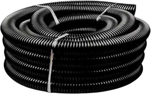 Rcuihak ダクトホース 集塵帯電防止ホース 掃除機 交換用 フレキシブルダクト 工業用掃除機アクセサリー 集塵機/木工機械/研磨機 (内径25外径32 mm,ブラック 10m)