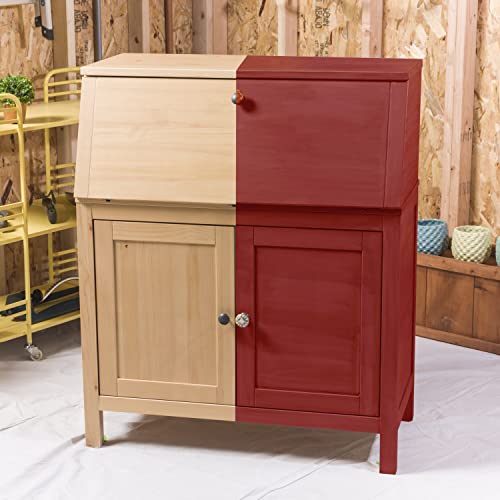 Image of Rust-Oleum Farmhouse Red Chalked All-in-One Ultra Matte Paint | One Coat Coverage | No Primer, Sanding, Or Topcoat Needed | Easy Clean Up | Made in USA | 30 OZ