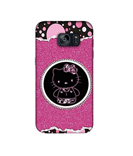 Amazon Brand – Solimo Designer Kitty with Glitter 3D Printed Hard Back Case Mobile Cover for Samsung Galaxy S7 Edge- Best and cheap mobile covers in India