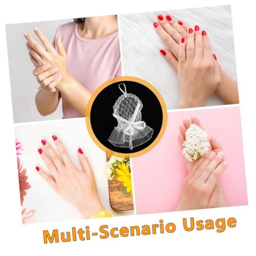 Fingerless Lace Gloves Floral Mesh Bridal Gloves Bowknot Comfortable Fit for Women Suitable for Wedding Party3