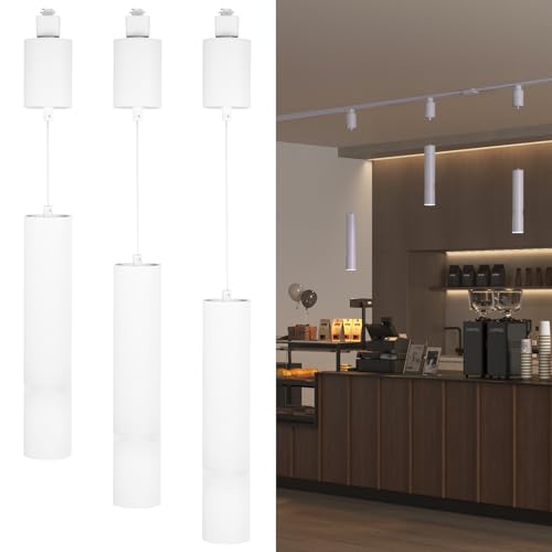 LEONLITE 5CCT Zoomable LED Track Pendant Light, 1600LM Adjustable Height