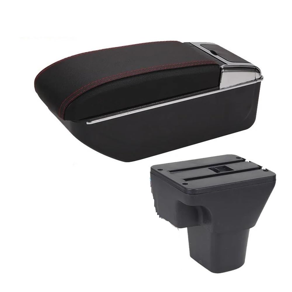 Aierdeyp B1 Black Red 7Usb Car Armrest Box For Hyundai For Accent Verna