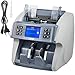 Produktbild VEVOR SH-07C Wertzähler Geldzähler für gemischte Banknoten, Banknotenzähler Geldzählmaschine 800 Stück/min, Scheinzählmaschine Geldscheinzähler 8 Arbeitsmodi UV MG MT IR Unternehmen Banken