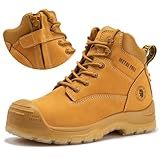 ROCKROOSTER Woodland 6' Composite toe Work Boots for Men with YKK Side Zipper, Metal Free Zip up Men Shoes, Non-Slip TPU Outsole, EH Rated, ASTM F2413-18 Safety Boots AK659 (AK659 US 11.5)