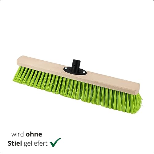 Rekord Saalbesen (Elaston, Neongrün) mit Quick-fest-Halter, Arbeitsbreite: 40 cm, für große Flächen im Außenbereich, Kehrbesen, Besenkopf, Universalbesen – Bild 8