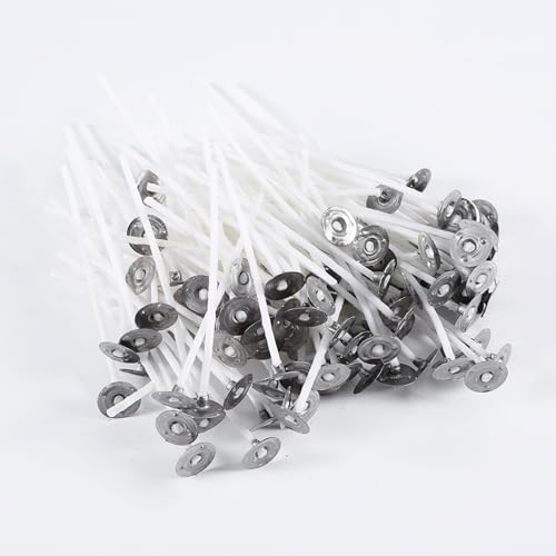 Mechas para velas de algodón enceradas 8cm Pack 100