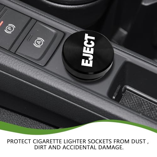 Image of Car Cigarette Lighter Plug Cover, Cigarette Lighter Cap, Aluminum Power Outlet Protective Cover, Waterproof Plug Cap for Auto Boat with Standard 12 Volt Power Source
