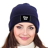 WEEDKEYCAT Thug Life Beanie Hat Warm Knit Skull Cap For Men Women Navy-style1