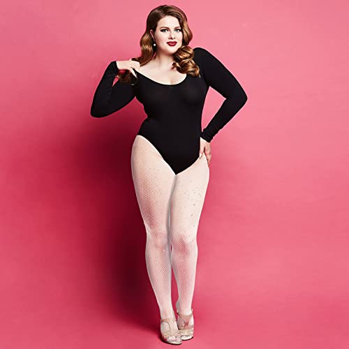 6 Pairs Fishnets Stockings for Women Rhinestone Fishnets Stockings Glitter Sparkly Fishnet Tights One Size Fit All3