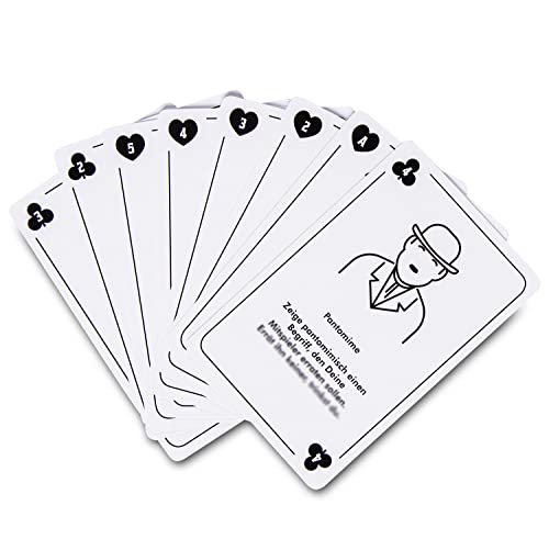 GOODS+GADGETS Kings Cup Kartenspiel - Das Original in der 2.0 Version; Kartenspiel Party-Spiel Edition mit 52 Karten Erweiterung DEUTSCHE Version – Bild 4