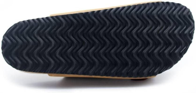 E E EMPTY Sandals Women Adjustable Double-Buckle Smooth Sandals, Comfortable Cork Sandals Suitable for Both Men and Women, with Bow Support ， Light brown ， Size 7.5 - Image 3